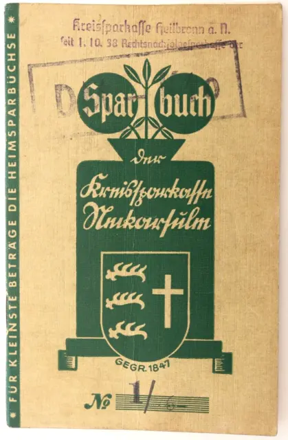 Vintage Sparbuch, German Booklet for Finance Records, 1948 Duttenburg, Original