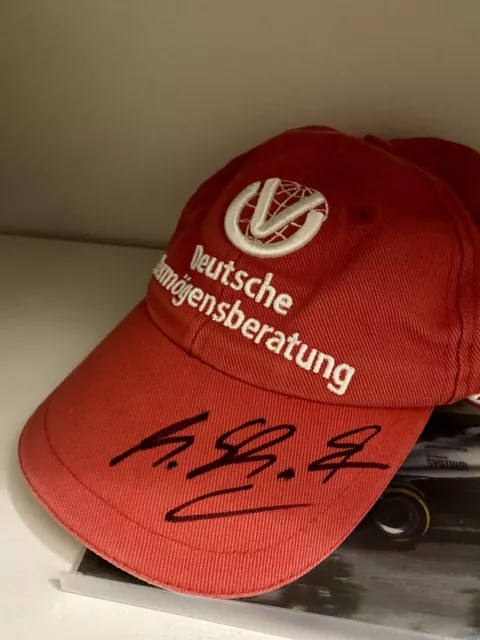 Michael Schumacher Hand Signed F1  Ferrari Cap Hat Championship  Year 2000
