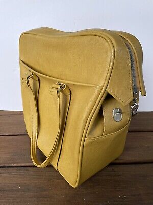 Vtg SAMSONITE Yellow Silhouette TRAVEL TOTE BAG Carry On Luggage Case Overnight