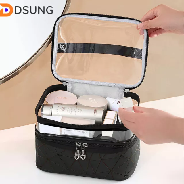 Large Capacity Toiletry Cosmetic Vanity Storage Pouch Travel Make-Up Cases Bags