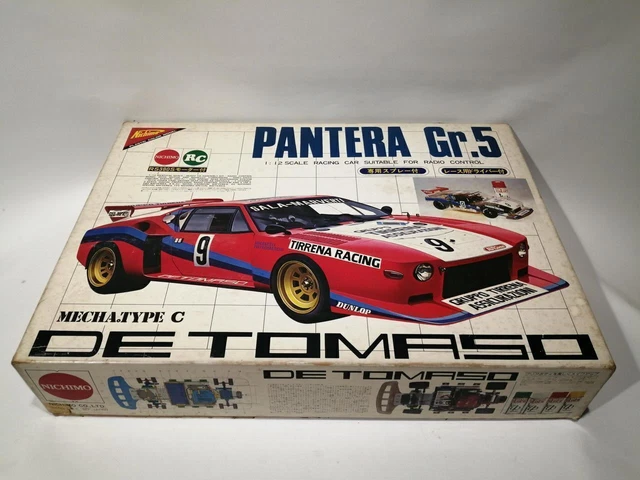 NICHIMO 1/12 SCALE De Tomaso Pantera GR.5 Model Car Kit with Box ...