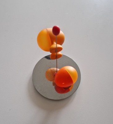 Alessi PORTA SALE E PEPE ARANCIO BASE ACCIAIO ALESSI LILLIPUT Stefano Giovannoni design 