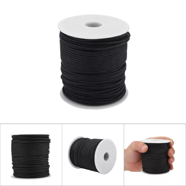 (BLACK) Spearfishing Line Speargun Reel Line 2mm Dia Speargun Reel For Connected