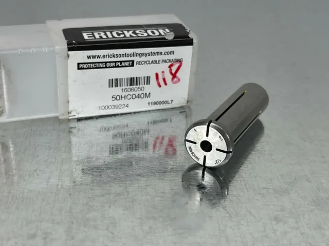 Kennametal Erickson 4mm ID x 1/2" OD Hydraulic Chuck Sleeve Collet 50HC040M