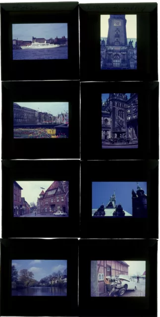 8 Glas-DIAS "HAMBURG 1968"★RATHAUS★WAPPEN VON★Farb-Aufnahmen★ORIGINALE★SEHR GUT★