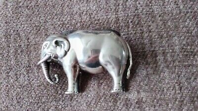 Large sterling silver elephant pin cushion Birmingham 1906 Aide Lovekin.