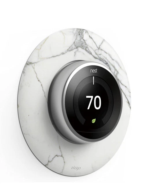 Google Nest Learning thermostat Wall Plate Cover - elago (marble)