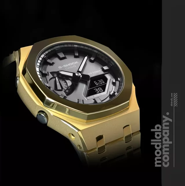 New 2024 Gold Custom Casio G-Shock GA2100 Mod Watch Casioak Gift For Man 2