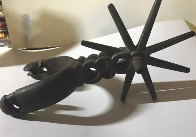 Cowboy Spur 8 Point Rowell Hand Forged Metal Iron  Large  5 Inches Western One