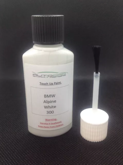 BMW ALPINE WHITE Paint Code 300 Touch Up With Brush 30ml M3 M5 Series 