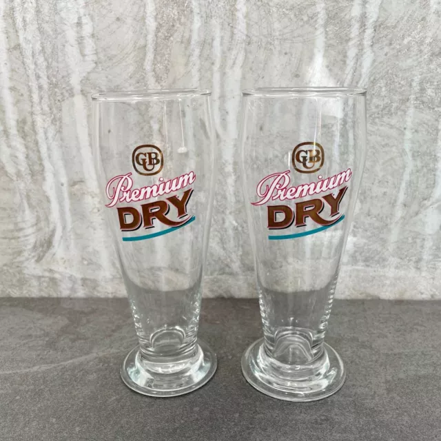 Carlton Premium Dry Beer Glasses 350ml | CUB | Carlton & United Breweries [D]