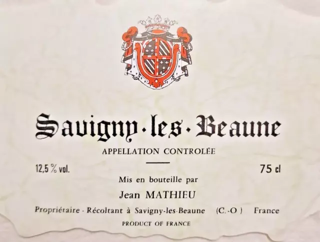 Lot de 20 étiquettes neuves de vin SAVIGNY LES BEAUNE 12.5% 75cl