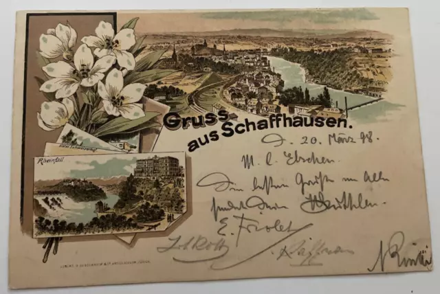 Org.AK ,,Gruss aus Schaffhausen,,um 1900