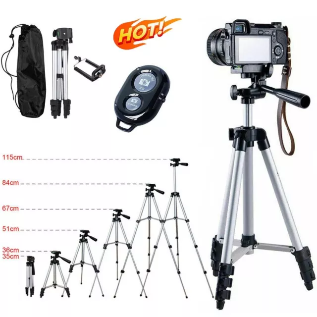 Professional Camera Tripod Stand Holder Mount For iPhone Samsung Cell Phone+ Bag