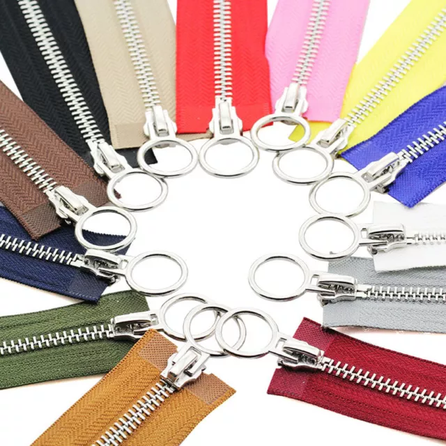 5# Open-end Double Slider Metal Zipper DIY For Clothes Bags Garment Sewing Craft