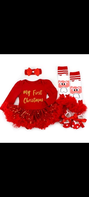 Abito natalizio bambina il mio primo bambino neonato primo abito da festa principessa