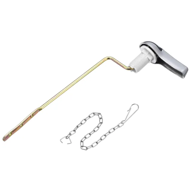 Toilet Handle Universal Side Mount Toilet Flush Trip Lever with Chain, ABS Brass