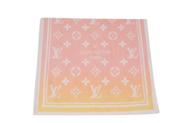 Louis Vuitton Beach Bath Towel Drap De Bain Monogram Brown M72364 Cotton  New LV
