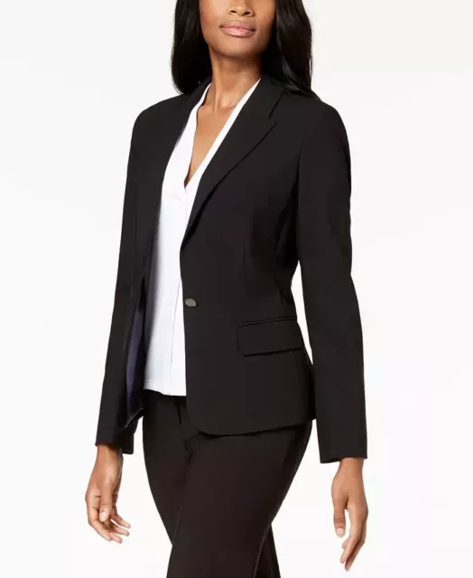 Calvin Klein Women's One Button Blazer - Black Sz 10