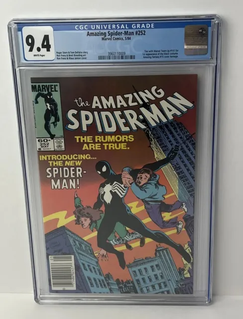 Amazing Spider-Man #252 Marvel 1984 Newsstand 1st Black Suit CGC 9.4