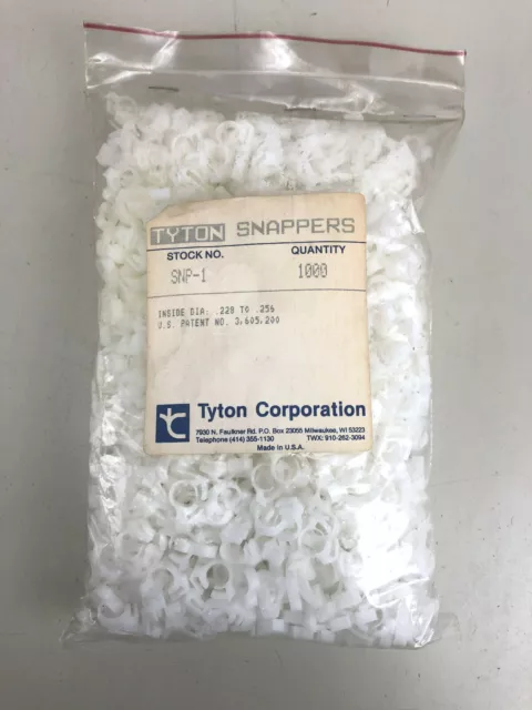 Hellermann Tyton White Plastic “Snappers” Clamp Hose SNP-1 (Pack of 1000)