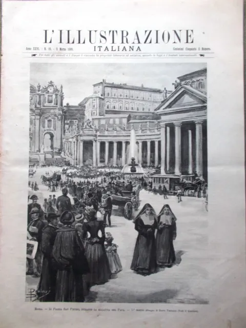 L'Illustrazione Italiana del 5 Marzo 1899 Deroulede Bastogi Faure Malattia Papa