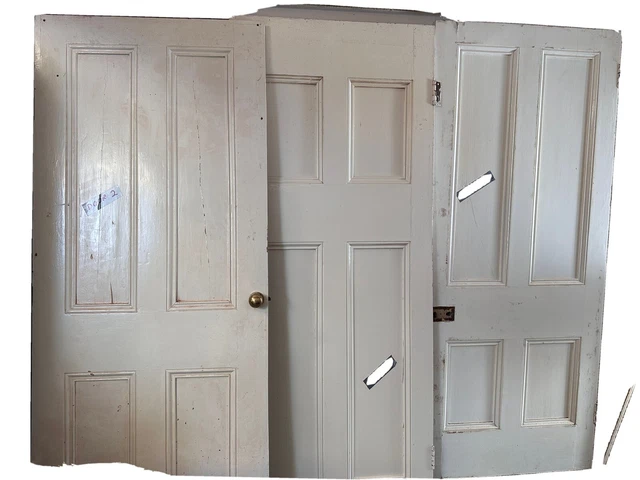 4 solid Victorian doors