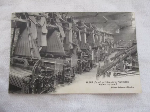 Cpa Orne 61 Flers Usine De La Planchette Metiers Jacquard