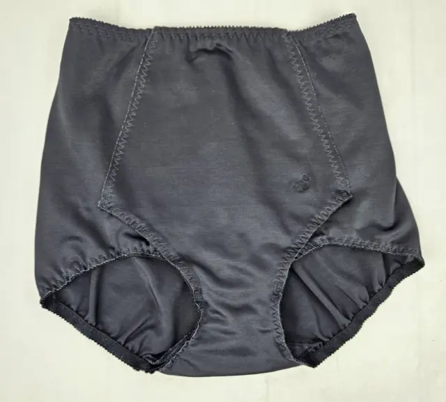 Vintage Flexees Panty Girdle Size L Large Black Union Label Made