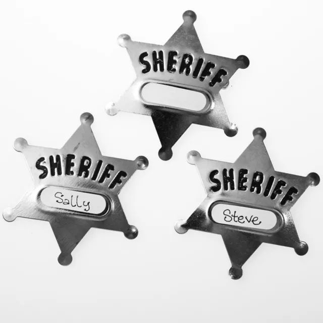 24 Insignias Metálicas Sheriff Vaquero Lawman Wild West Goody Bolso Juguetes De Carnaval