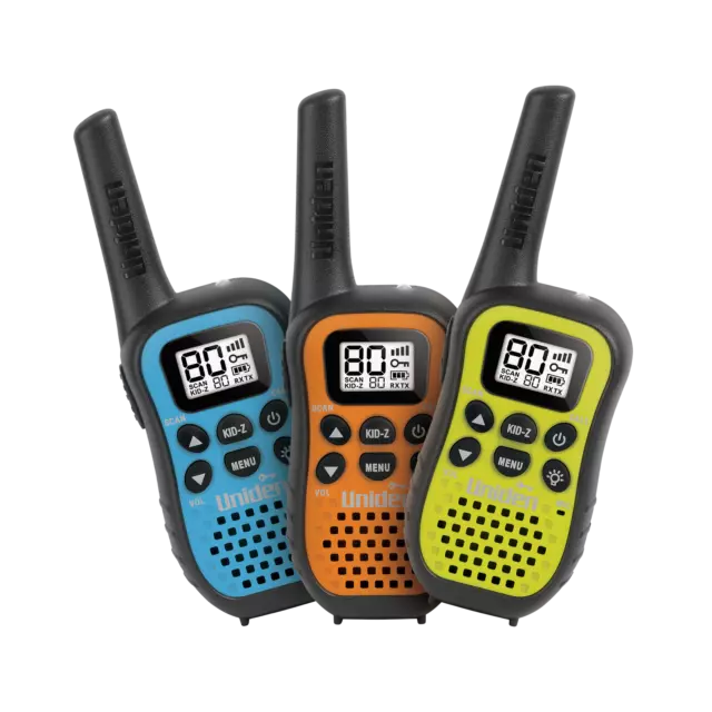 Uniden UH45-3 - UHF CB Handheld Radio (Walkie-Talkie) with Kid Zone – Triple