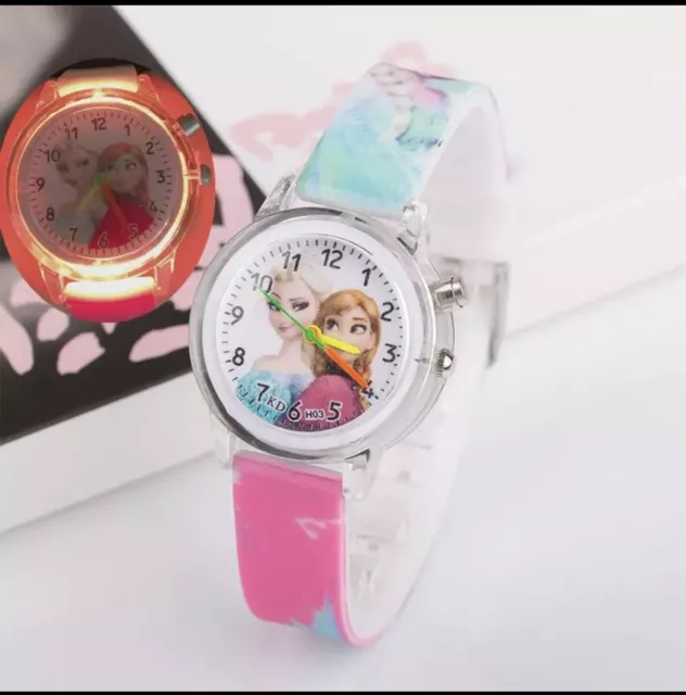 Montre lumineuse Fille Anna Elsa La Reine des neiges - Montre avec lumière