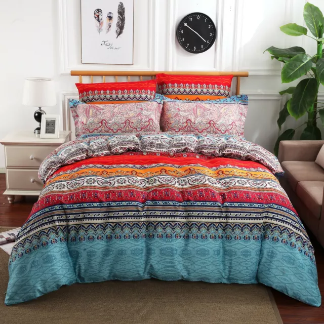 Boho Paisley 3pc or 5pc Duvet Cover Set: Duvet Cover, Pillow Shams, Pillowcases