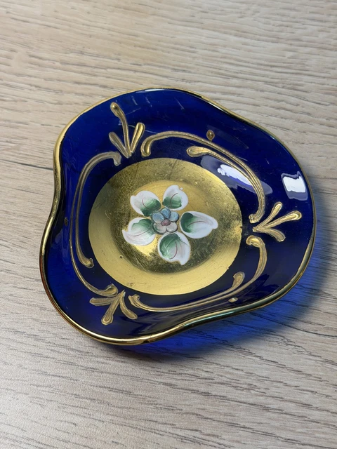 Cendrier Vide-poche Murano Inclusions Dorées - Style Contemporain 1990-2000