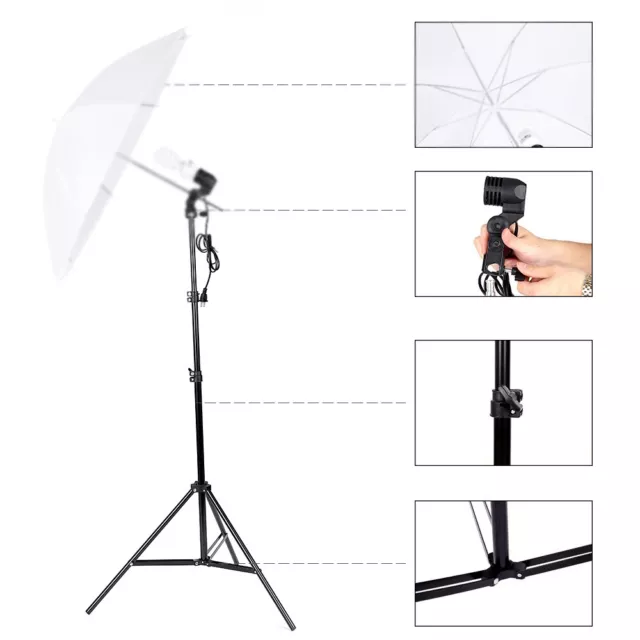 Trípode de 2 m con soporte de luz ajustable 5/8" buje estudio fotográfico iluminación softbox 7 pies