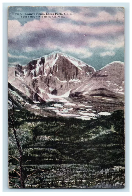 c1910 Rocky Mountain National Park Longs Peak Estes Park Colorado CO Postcard