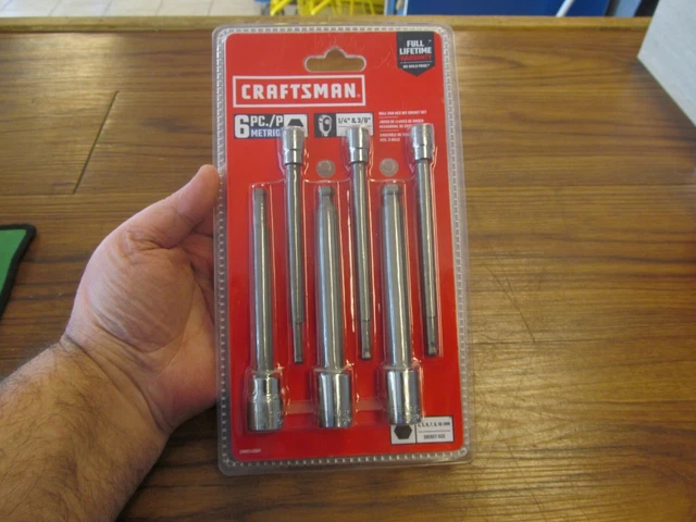 Craftsman 6pc Metric CMMT42607 Ball End Ext Socket Set NEW