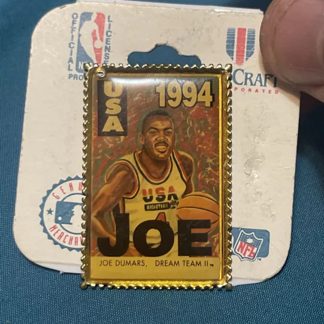 1994 Olympics Dream Team 2 Joe Dumars Stamp pin NBA VINTAGE