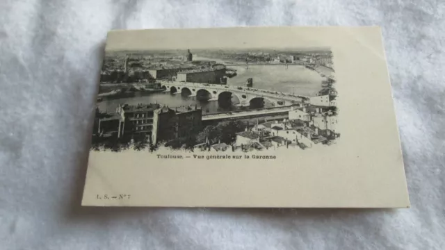 CPA carte postale Toulouse / Vue générale sur la Garonne début 1900