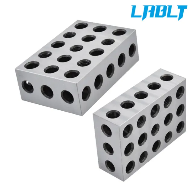 LABLT 2-4-6 Blocks 23 Holes Matched Pair Machinist 246Jig Ultra Precision .0002"