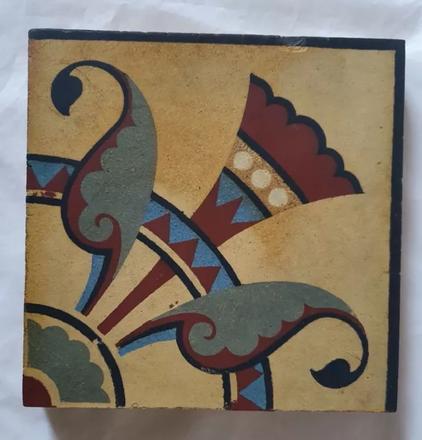 Architectural 16Cm X 16Cm X 2Cm Antique Tile  Continental  C Dresser Inspired