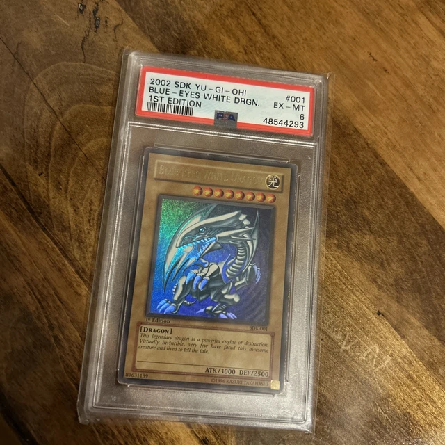 yugioh card sdk-001 Blue Eyes White Dragon 2002 (Kazuki, Yu Gi Oh) ** PSA Graded 8 ** PSA 8 NM Blue-Eyes White Dragon SDK-001 Prices