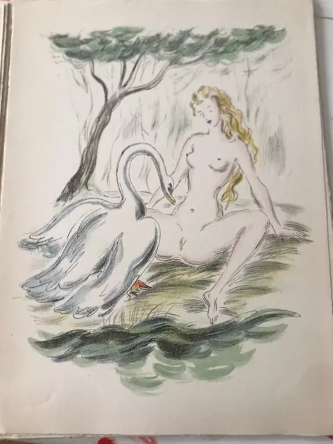 LA FEMME et LE CYGNE, Lithographie originales de Régis MANSET