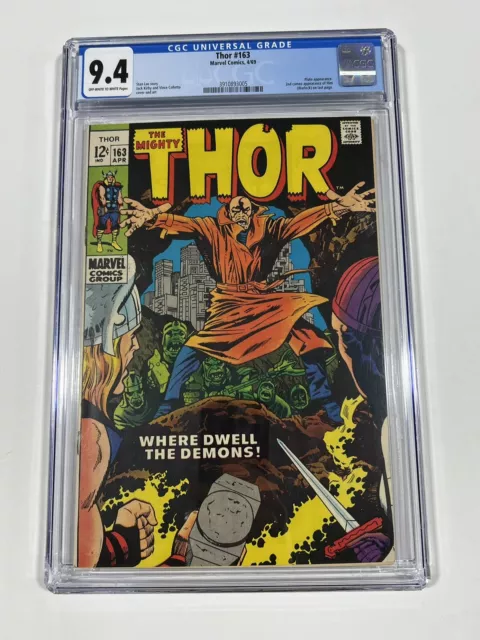 Thor 163 Cgc 9.4 wp marvel ow/w pages 1969