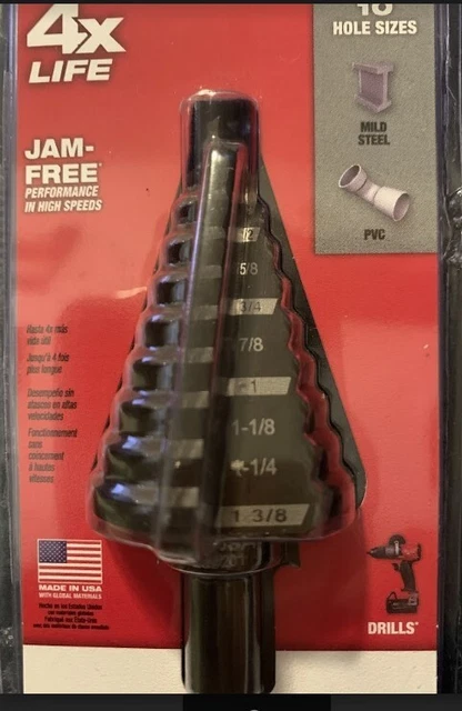 Milwaukee 1/4" - 1 3/8" Step Drill Bit (UNI-BIT)    