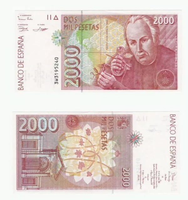 SPAIN 2000 Pesetas Banknote (1992) P.164 - aUNC