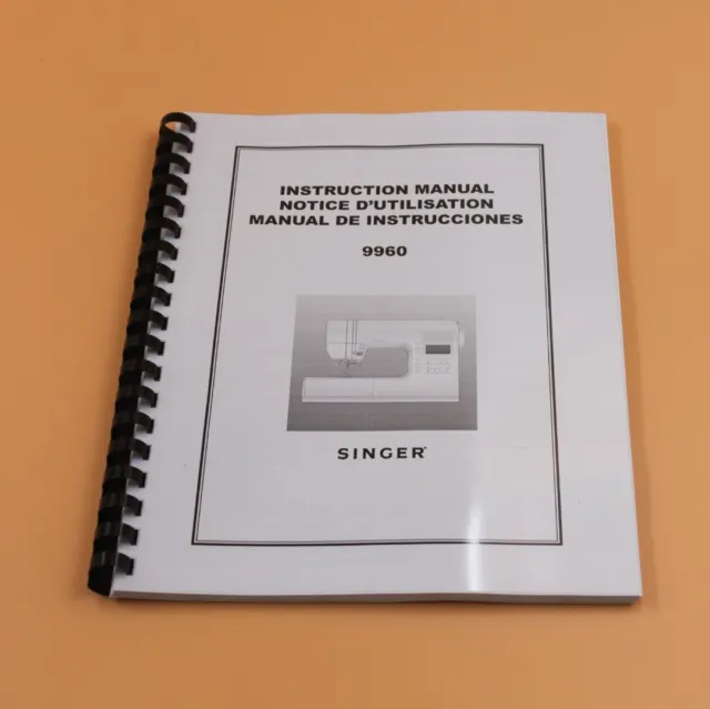 Singer 9960 Instruction Manual 108 Pages with clear Protective Covers