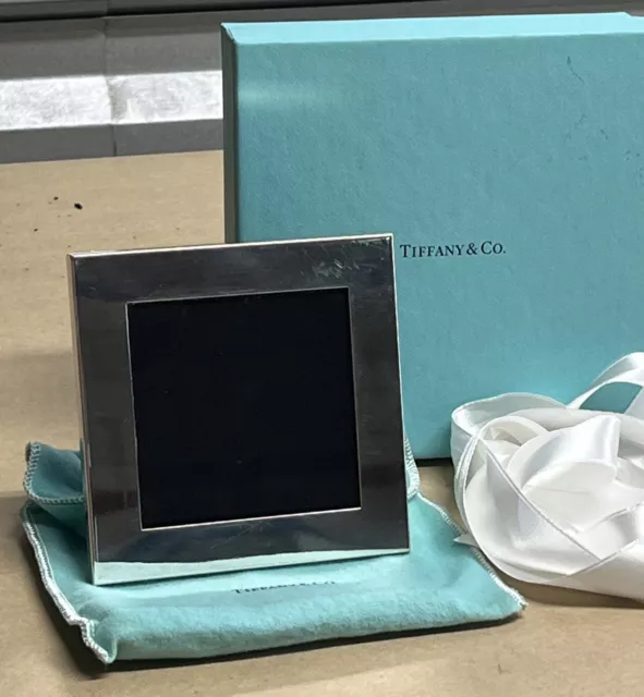 Tiffany & Co. Sterling Silver .925 4" Square Picture Photo Frame w/ Box Tiffany & Co. Sterling Silver .925 4" Square Picture Photo Frame w/ Box