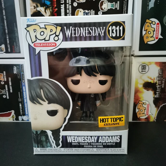 figurine Pop Wednesday Addams #1311 Hot Topic Exclusive Metallic w/Protector NEW