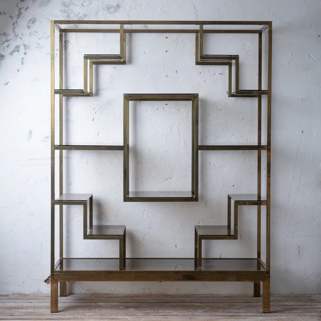 Romeo Rega Brass & Glass Etagère, c.1970